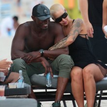 Amber Rose Miami Beach Celebrity Beautiful Babe Posing Hot Actress