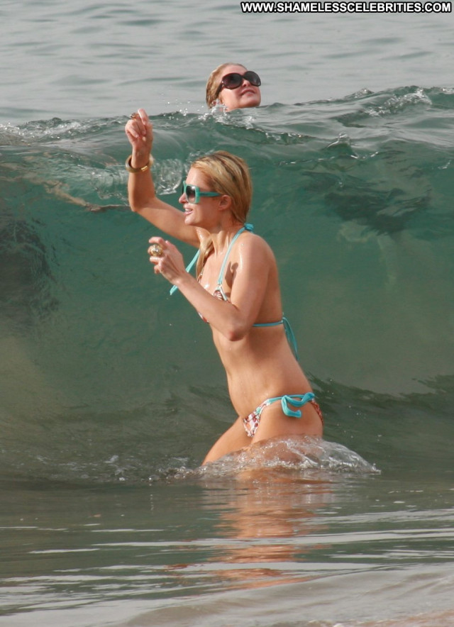 Paris Hilton The Beach Beautiful Bikini High Resolution Babe Posing